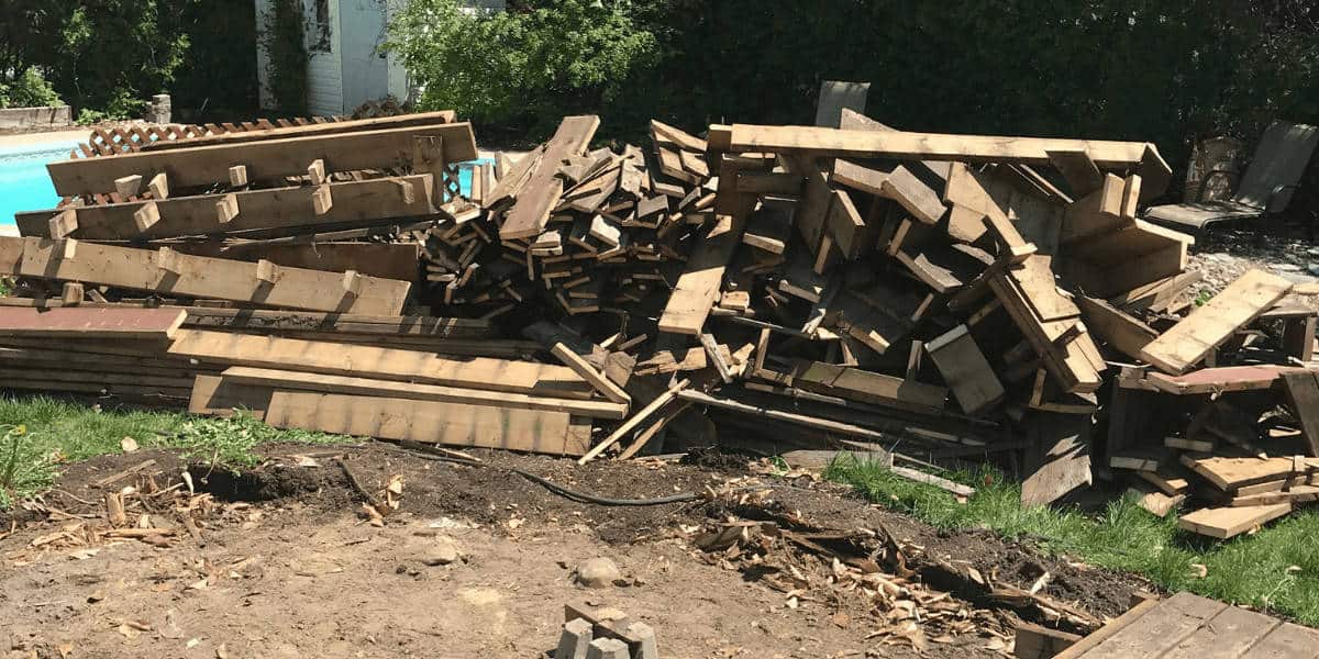 Result after deck demolished