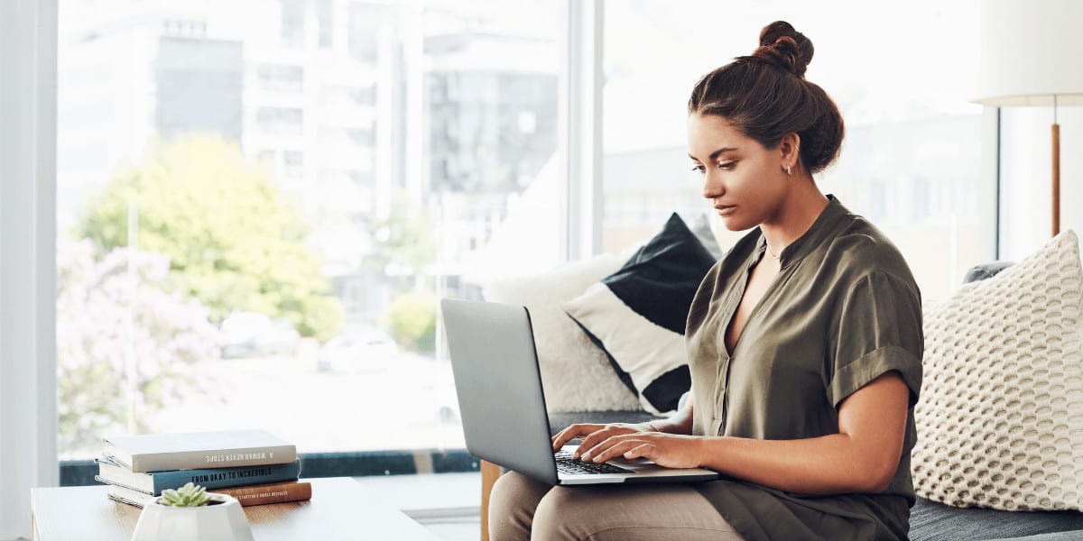 Woman sitting at desk