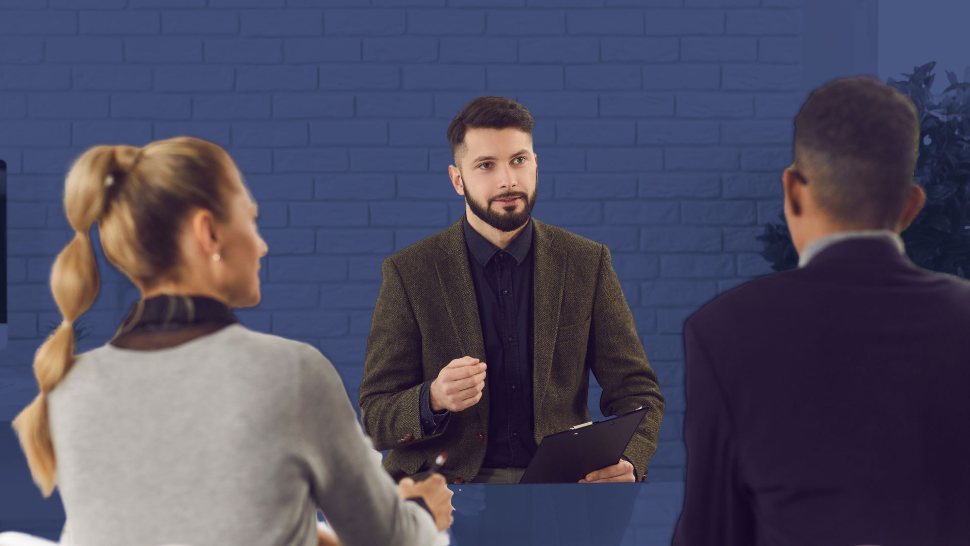 Woman pointing at project on desk