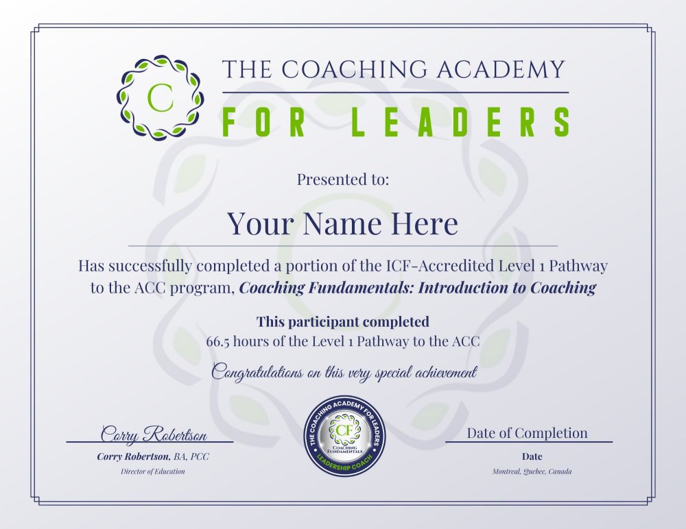 Coaching Fundamentals Certificate